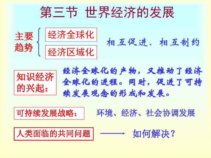 “对推动经济全球化和世界发展具有重要意义”